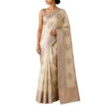 Metallic Zari Motifs Saree